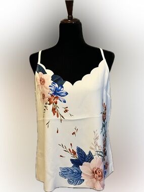 Ted Baker Siina  Floral Scallop-Edge Camisole size 8